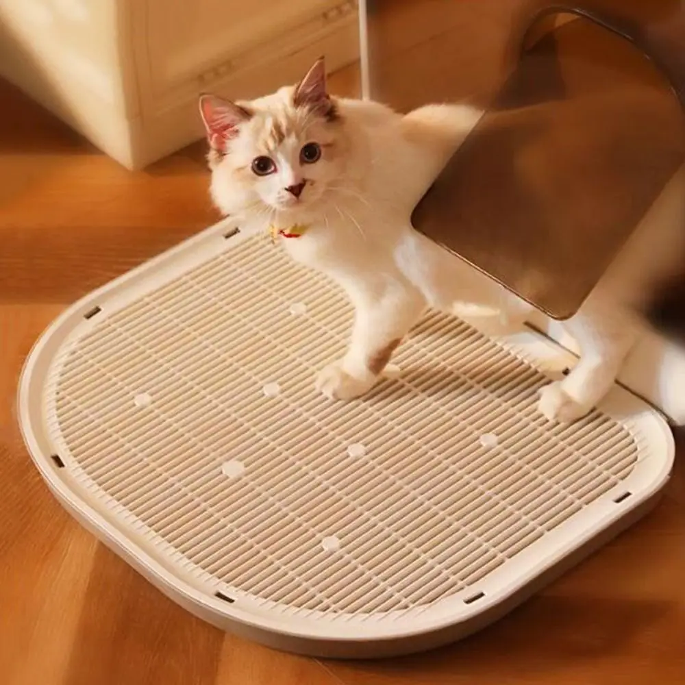 

Splash-proof Cat Litter Mat Easy to Clean Anti Slip Cat Litter Trapping Strainer Reusable Waterproof Double-layer Cat Litter Pad