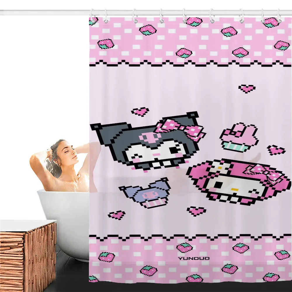 Home Bathroom Shower Curtain Tentacles Sanrio Curtains in the Bathroom Accessories Set Bath Sets Waterproof Fabric European