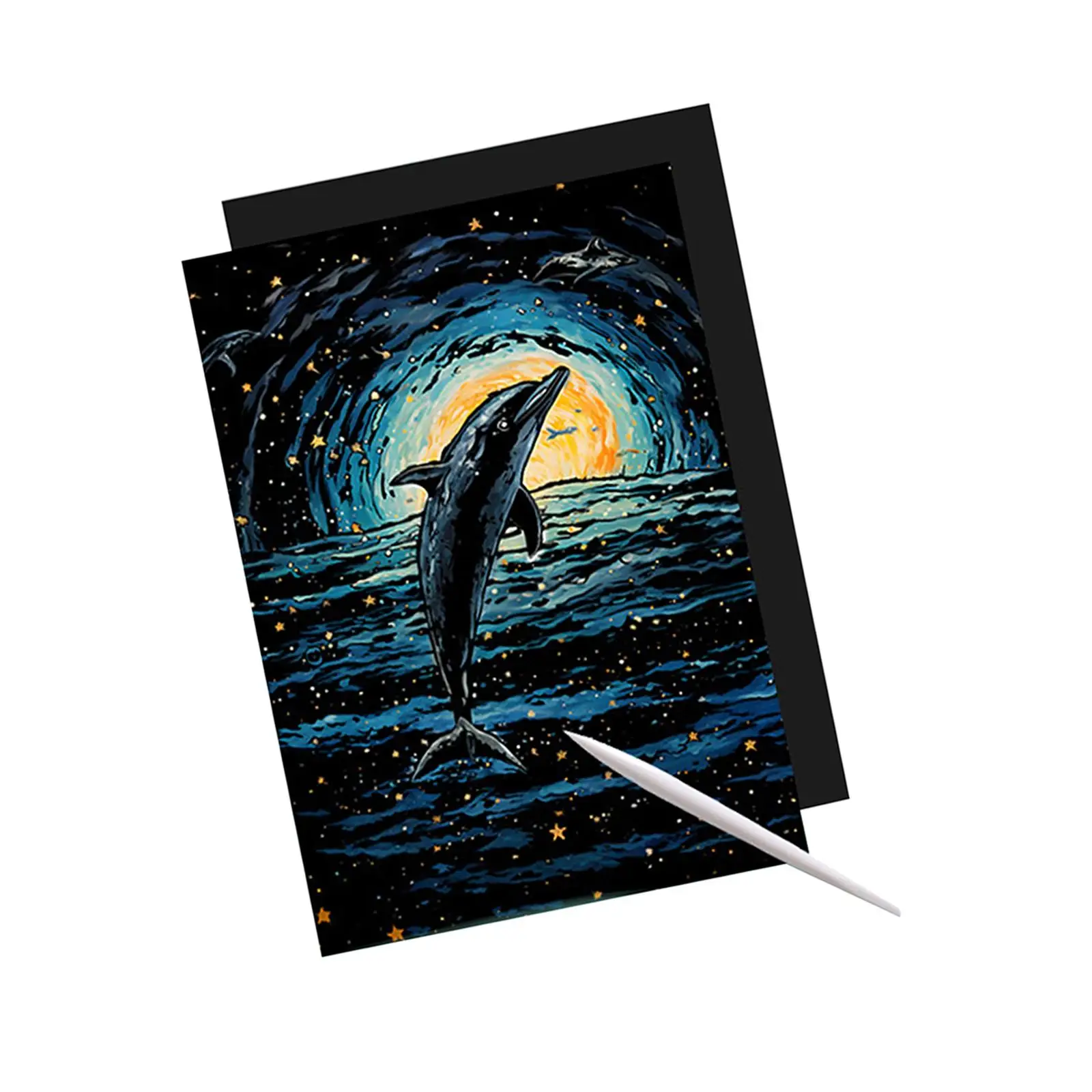 

Scratch Paper Birthday Gift Creative Gift with Night View Effect Supplies Art