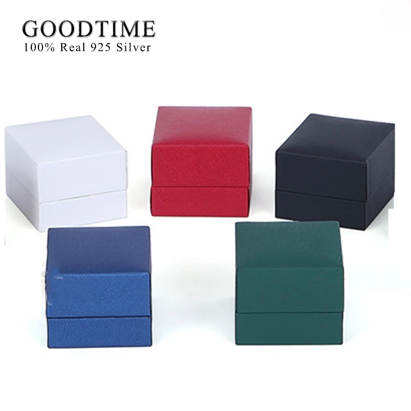 

Fashion Gift Boxes For Jewelry Earrings Rings Display Package Paper Box Blue/Red/White Boxes 10 Units/set