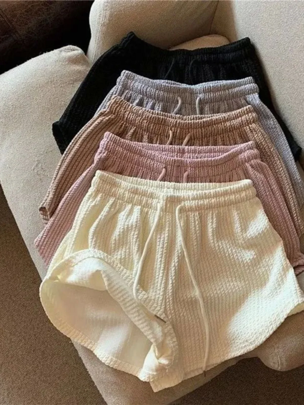 ارتفاع الخصر Dstring التخسيس orts المرأة الشارع Sle عارضة السراويل البطن التحكم الصيف جمع Faionable orts