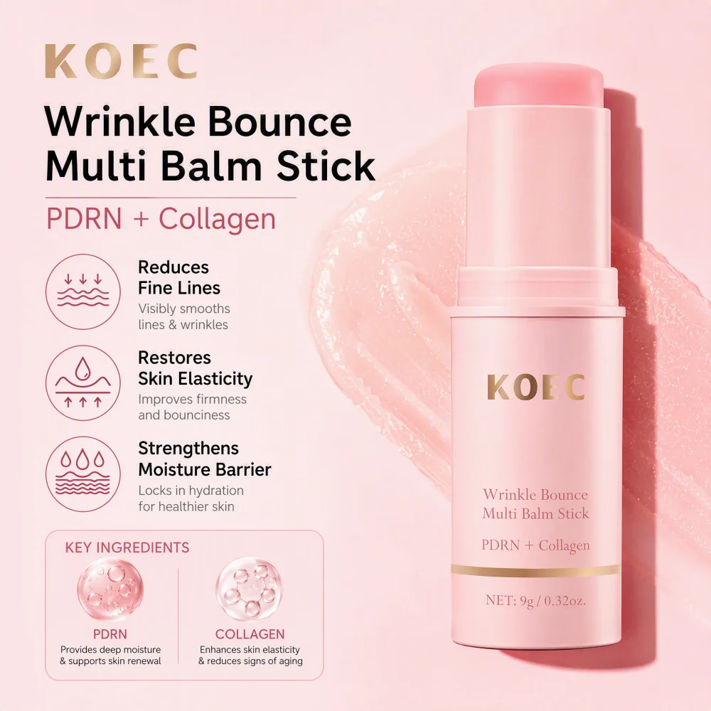 2026 New Wrinkle Bounce Multi Balm Stick 9g, Lasting Moisturizing Facial Skin Balm with Shea Butter Nourishing Ingredients, Gentle Formula for Universal Skin Fit, Compact Easy‑Carry Design for Outdoor On‑the‑Go Skin Care, Premium Thoughtful Beauty Gift