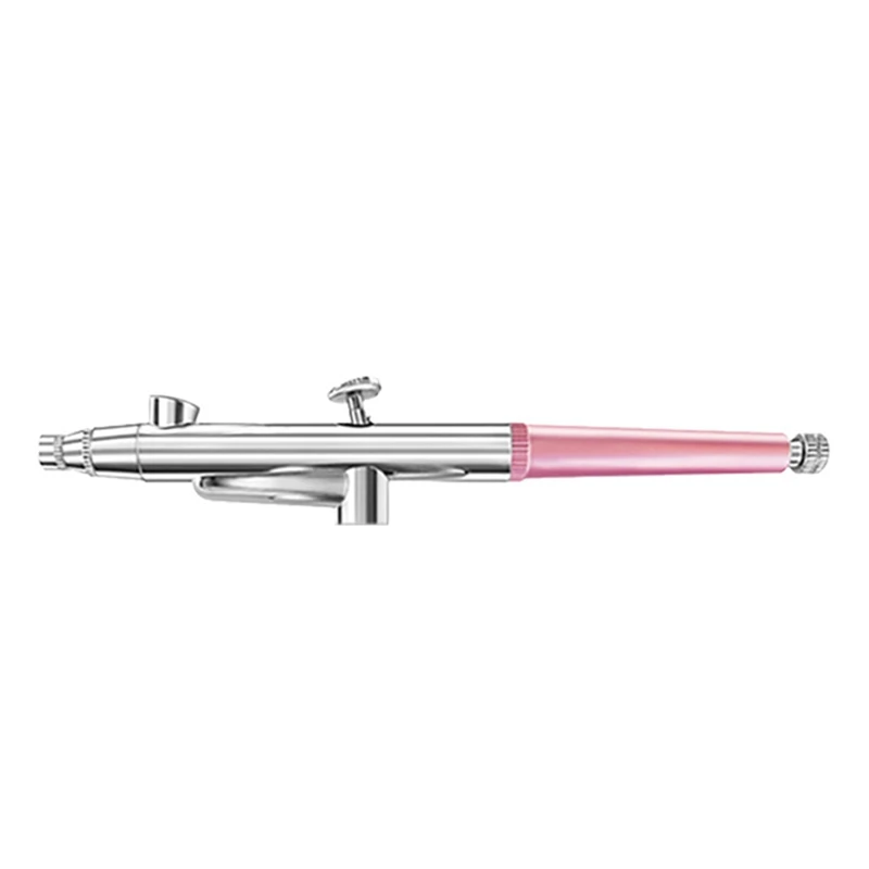 Portable Single Action Airbrush 0.3Mm Nozzles Spray Airbrush Pen For Model Cake Nail Car Painting Beauty Inkjet Durable -Pink