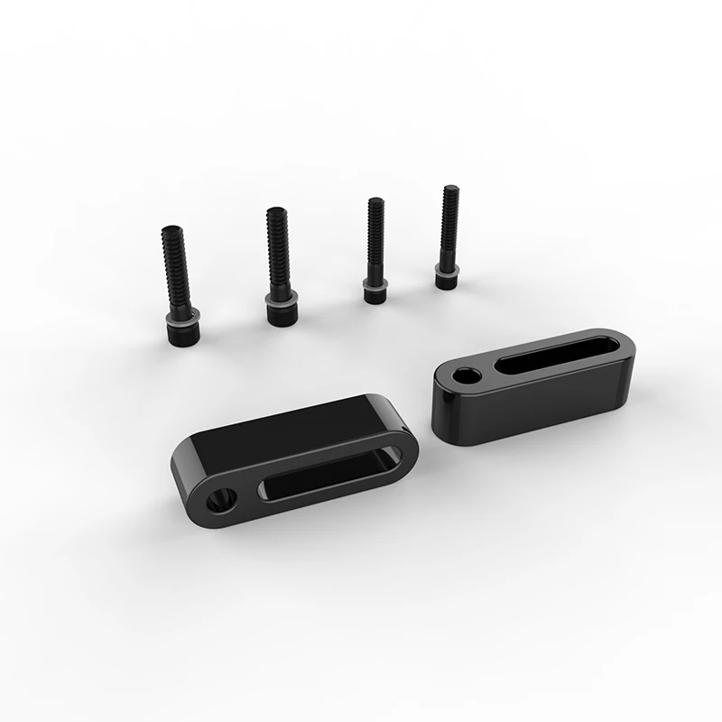 ملحقات لوحة الأرضية باللون الأسود اللامع مقاس 1 بوصة (25.4 مم) للركاب 2010+ دراجات نارية Harley FL - سهلة التركيب