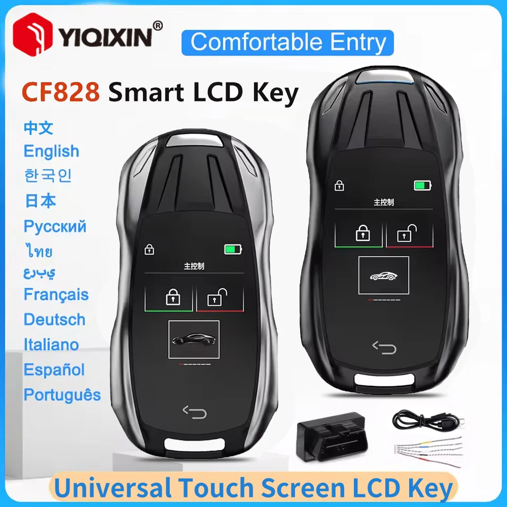 Modified Remote Display Smart LCD Car Key For BMW Audi Benz Ford Mazda Lexus Hyundai Toyota KIA Nissan Renault Auto Lock Russian