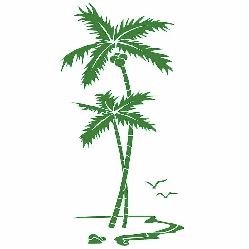 Coconut tree entrance corridor bedroom background wall decorative sticker painting, acrylic three-dimensional wall sticker