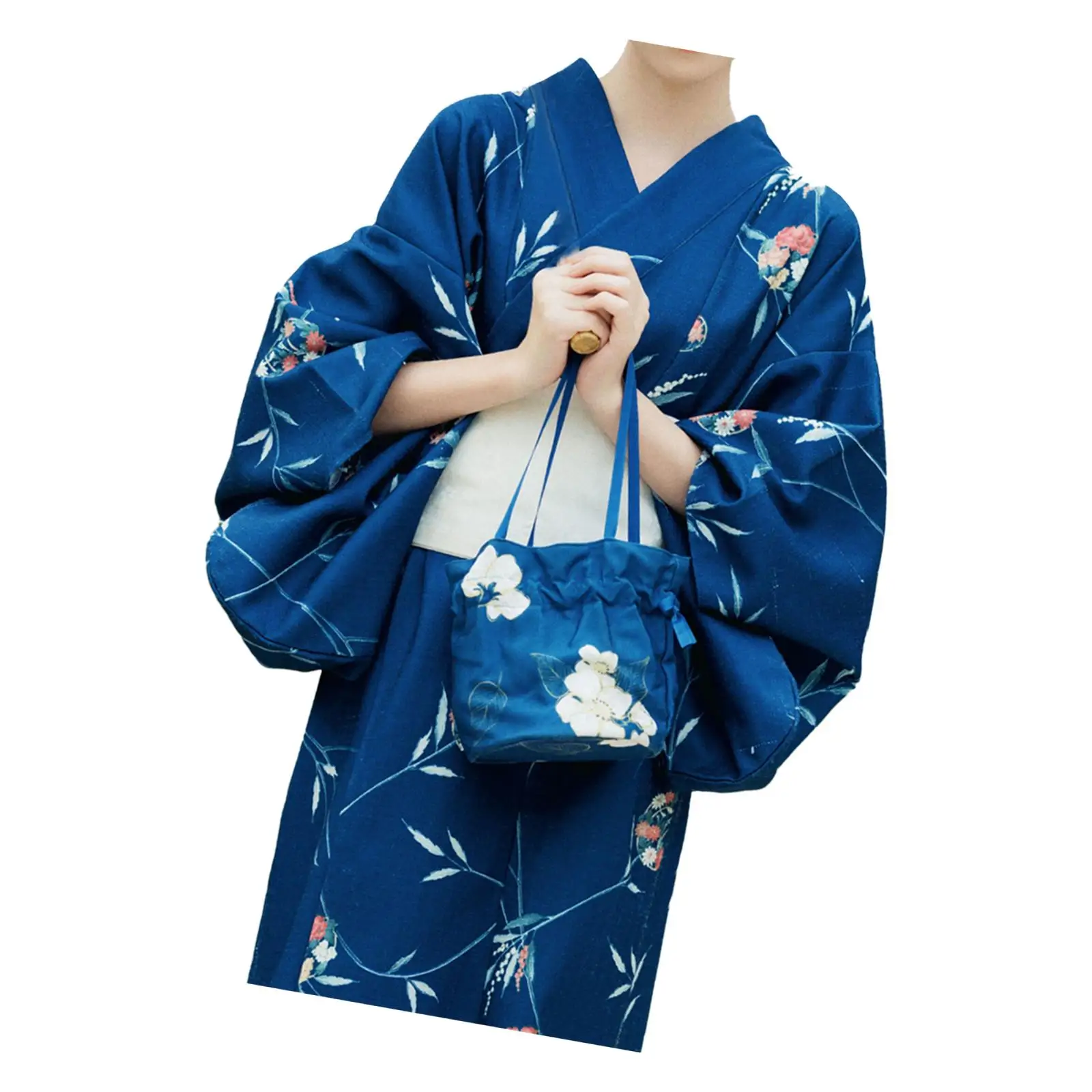 

Women's Japanese Kimono Costume Loungewear Japanese Bathrobe Skirt Belt Outfit Easy wearing Robe for Festival Valentine Home