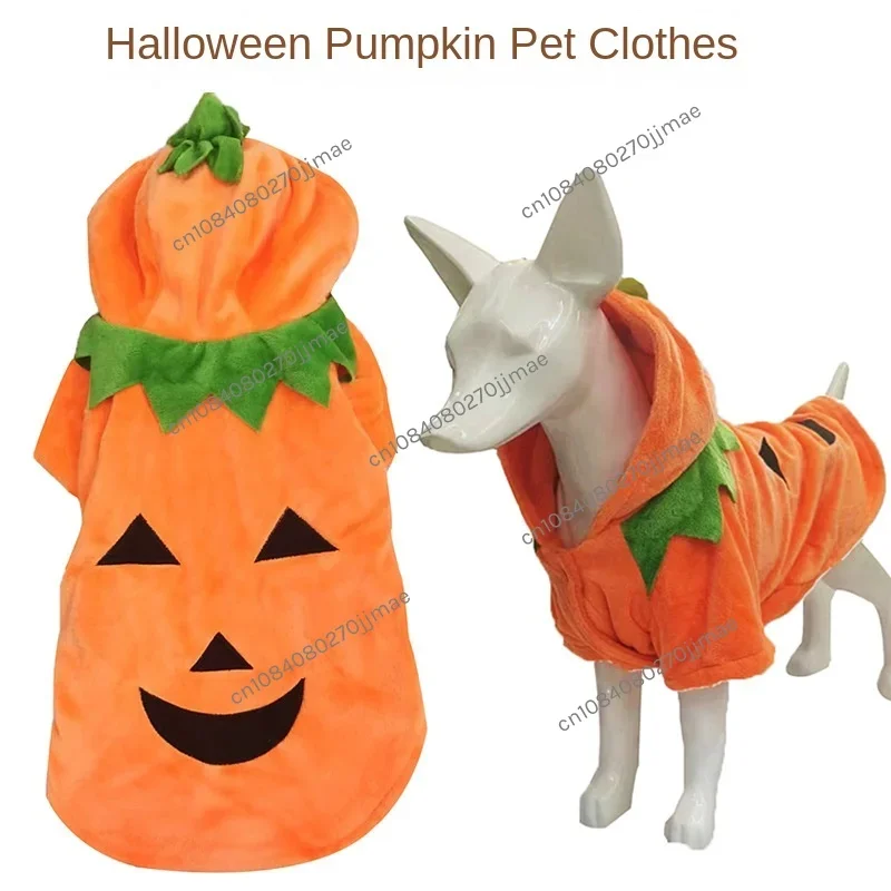 Pet Supplies Halloween Pumpkin Cat Pet Clothes Small Dog Legs Corgi Dog Clothes