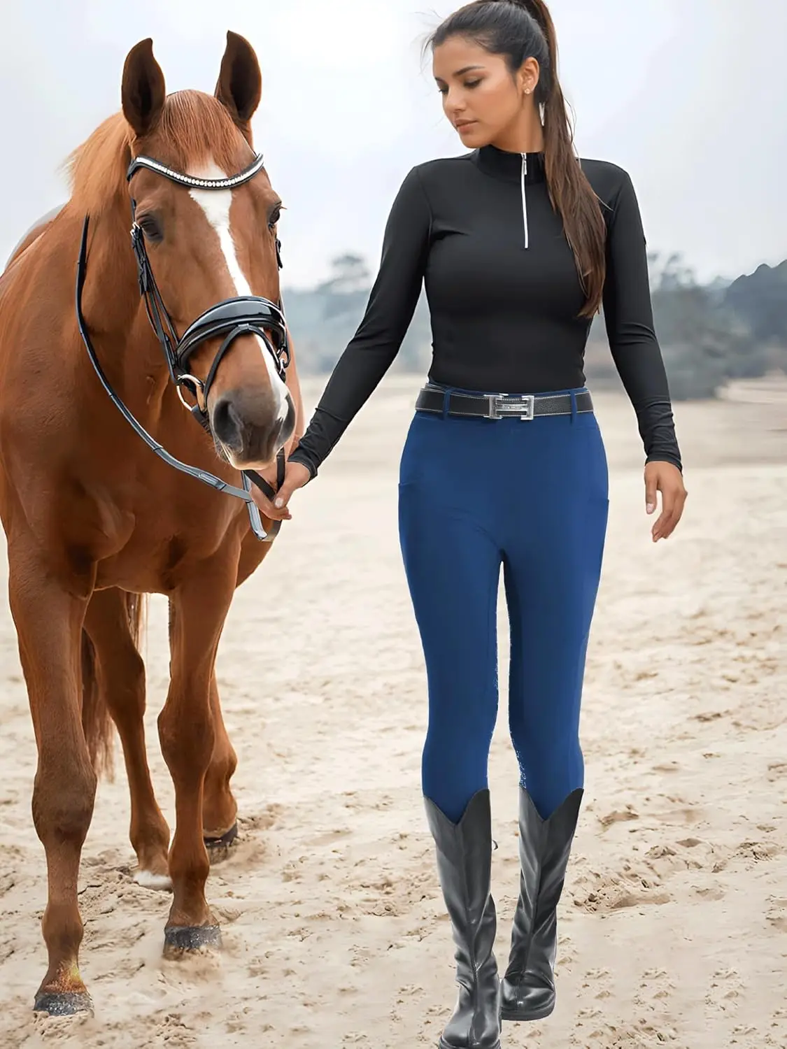 Women's Horse Riding Pants Active Silicon Grip Full Seat Breeches for Women Equestrian Pants