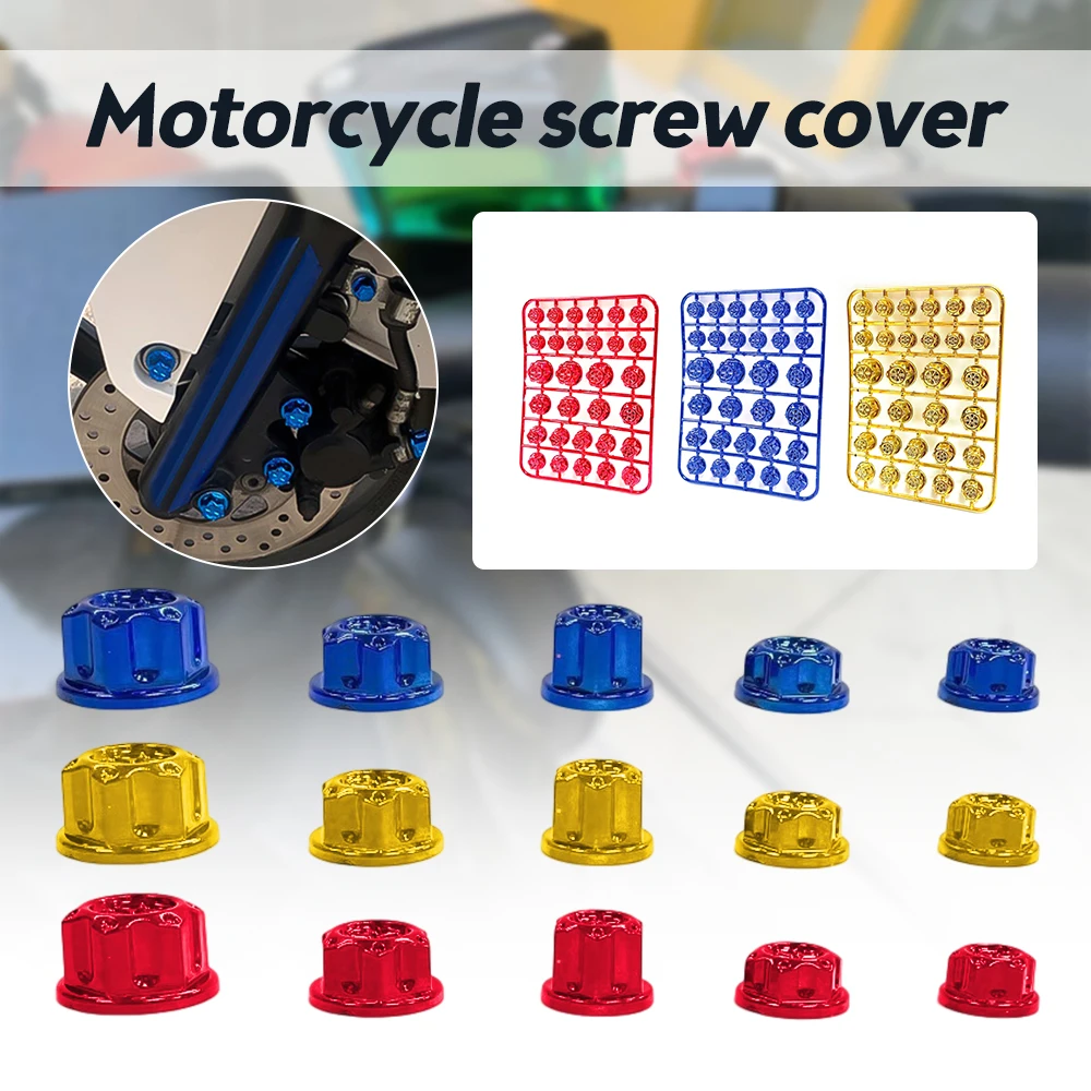 30PCS/Set Motorcycle Screw Cap Cover Head Body Decorative Engine Nut Bolt Caps for Yamaha Kawasaki Honda Car Bicycle Accessories