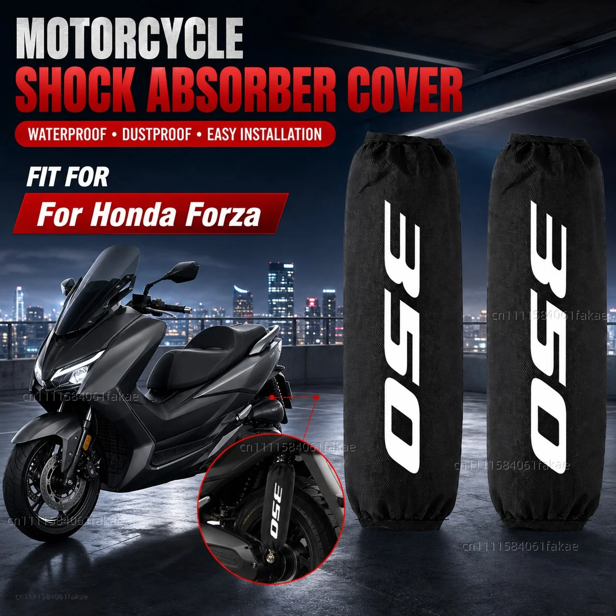 

For Honda Forza 350 ADV 350 ADV350 Forza350 Motorcycle Rear Shock Absorber Protector Cover 270mm 350mm Suspension Protection