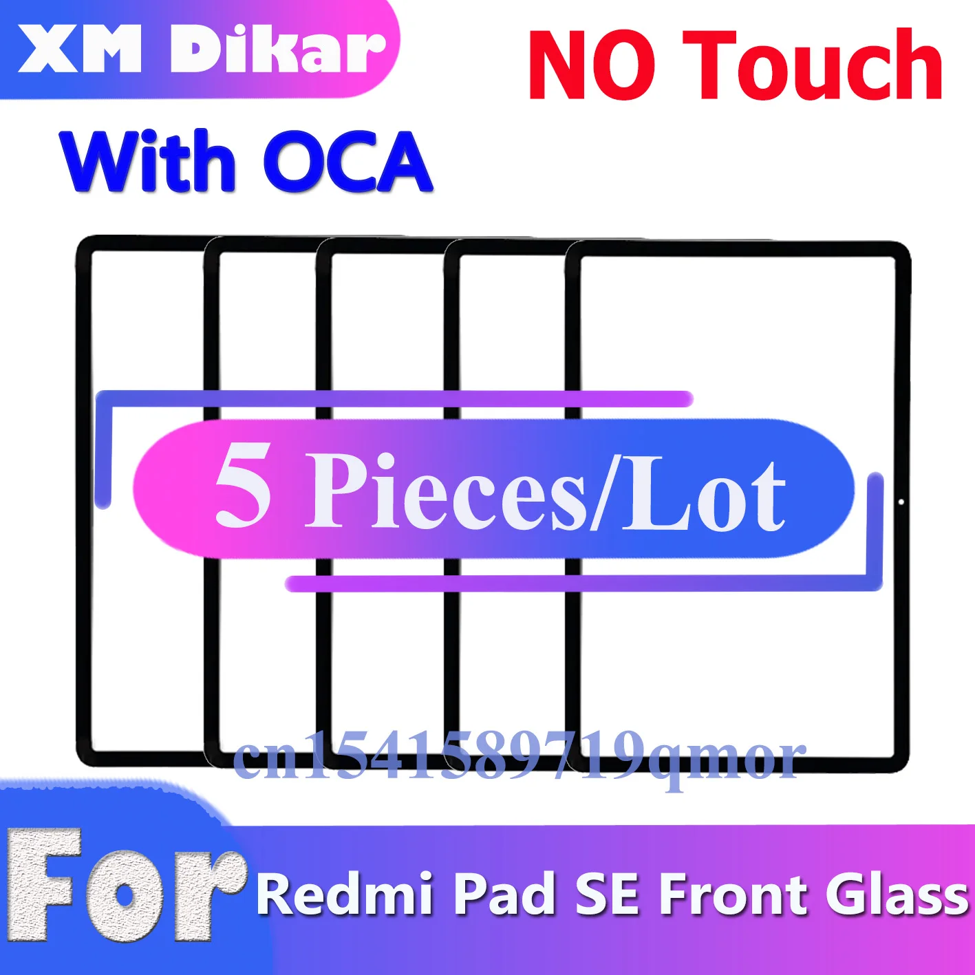 5 PCS Glass With OCA 11.0'' For Redmi Pad SE 23073RPBFC For Redmi Pad 2nd Gen 23073RPBFL 23073RPBFG Touch Screen Front Glass