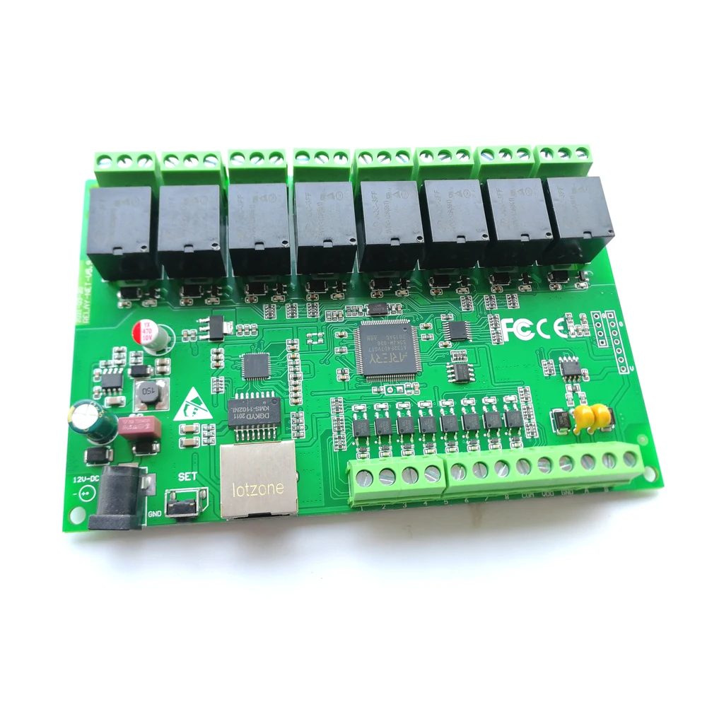 

smart home automation things of internet RJ45 port relay module board 8 channel relays p2p controller card