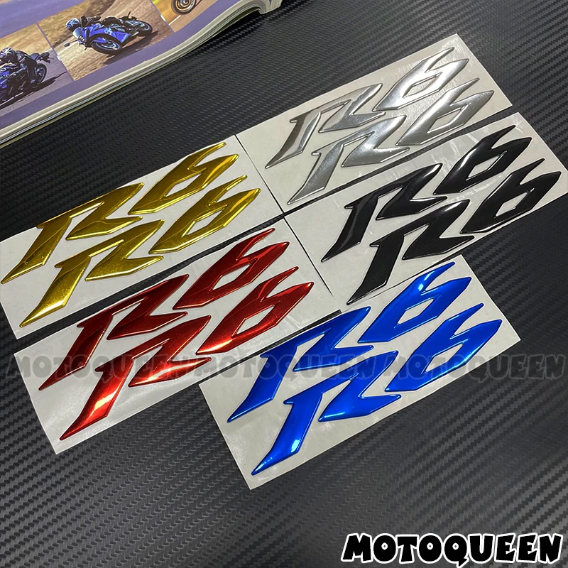For Yamaha YZF R6 YZF-R6 YZF600 Motorcycle Body Shell Fairing 3D Label Emblem Logo Side Tank Pad Decoration Decals Stickers