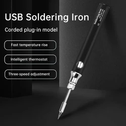 DC 5V 2A USB Soldering Iron TYPE-C Interface Plug-in Model With Three Levels of Temperature Regulation Small Mini Soldering Iron