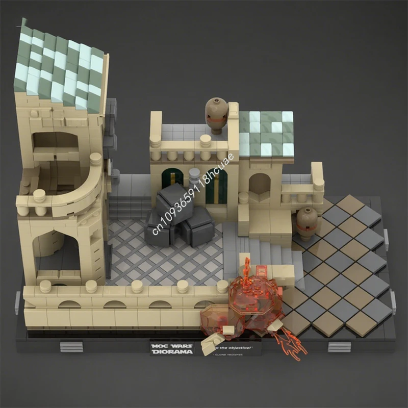 1376 pz MOC Theed Supremacy Diorama Collection - Battlefront II Star Battle Building Blocks Natale Assemblare Giocattoli Modello Regalo