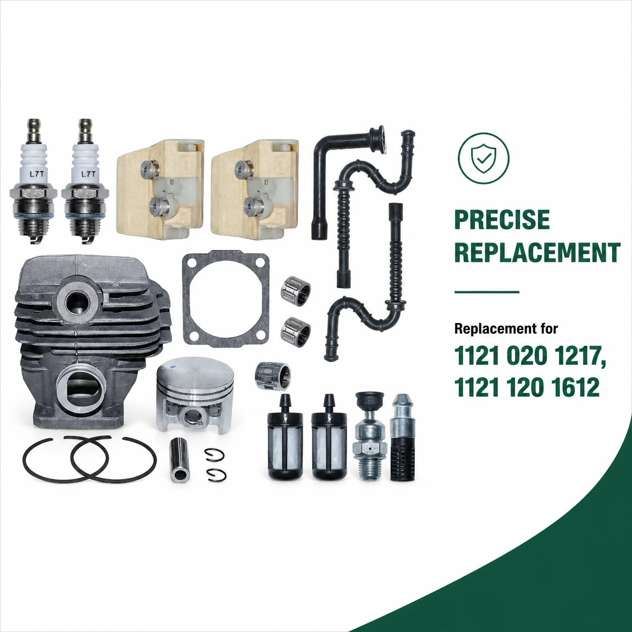 44.7mm Cylinder Piston Kit Air Filter Spark Plug Tune Up Kit For Stihl 026 MS260 Chainsaw Replaces 1121 020 1217 1121 120 1612