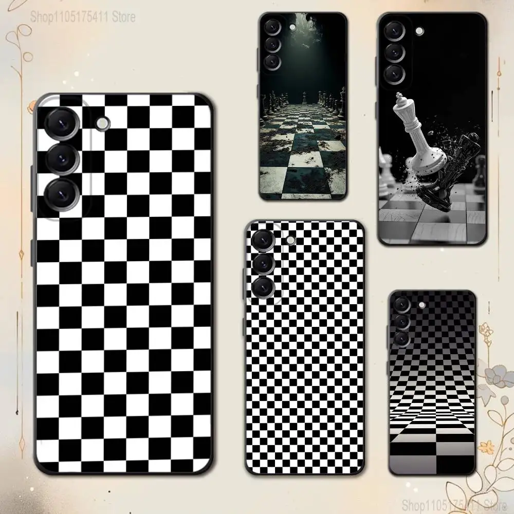 

C-Chess B-Board Act Phone Case For Samsung Galaxy A 73,72,51,53,52,71,22,5G,Note,J7,8,9 Soft Black Cover