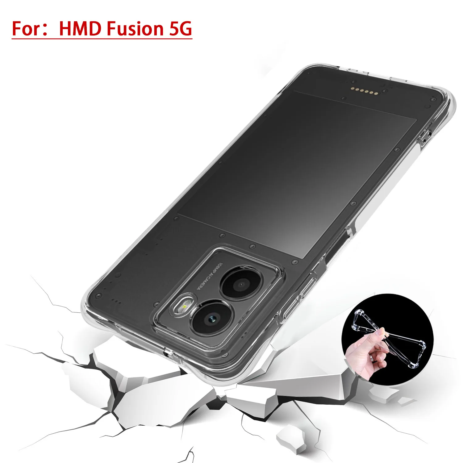 HMD Fusion TA 1640 1643 Case Shockproof Silicone TPU Soft Back Cover Clear Case for HMD Fusion HMDFusion 5G TA-1643 Phone Bags