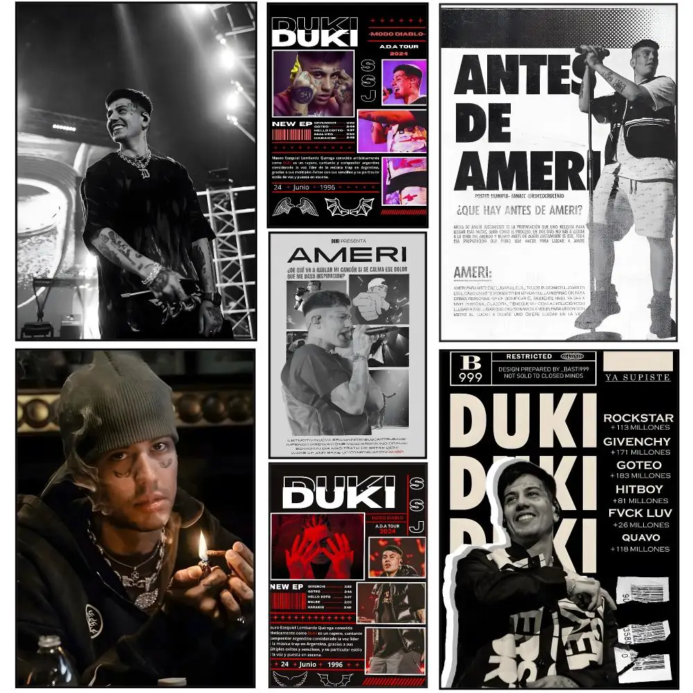 Rapper Singer D-Duki Poster HD Waterproof Aesthetic Wall For Home Decor Trendy Durable Easy To Apply Art