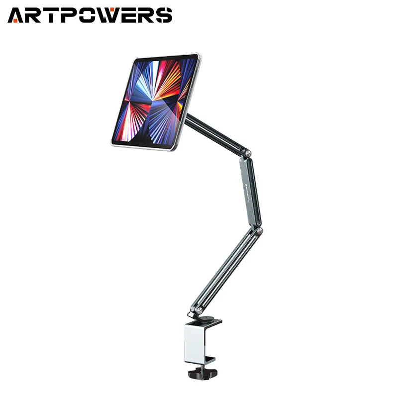 Artpowers Universal Tablet Holder for iPad Air Pro Mini Galaxy Tab Xiaomi Clip Mount Bed Tablet Phone Holder Flexible Stand