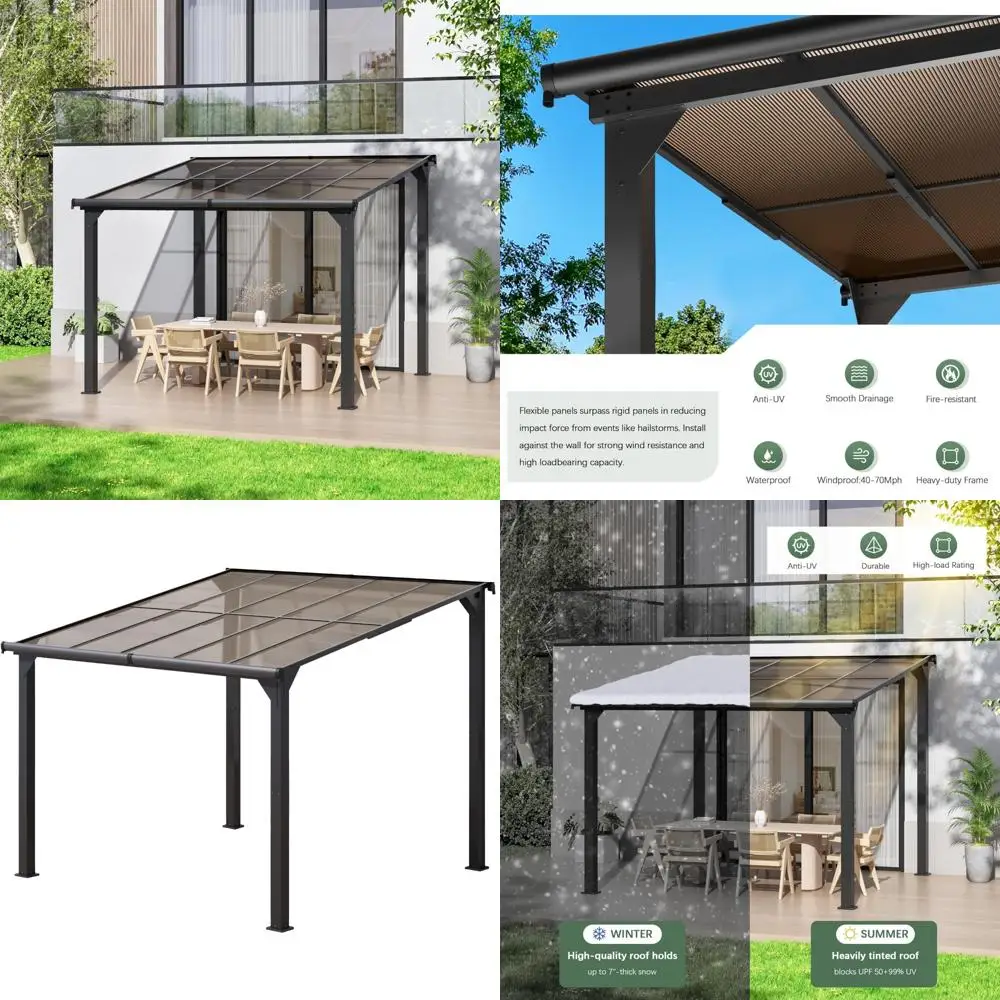 

Patio and Deck Canopies with Sunlight Panels, Lean-to Pergolas, and Heavy-Duty Metal Sunrooms for Outdoor Spaces