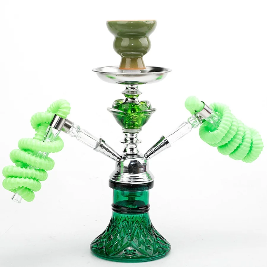 Small Double Barrel Hookah Kit Enjoy Happy Hour