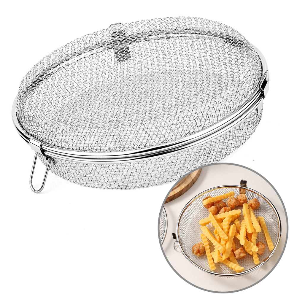 Air Fryer Compatible Stainless Steel Drying Rack With Roomy Basket And Uniform Drain Holes For Utensils Fruits And Vegetables