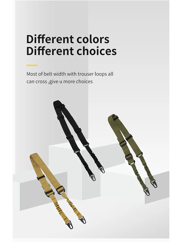 Écharpe tactique double point (nylon) – Conception réglable, parfaite pour la chasse et les aventures en plein air