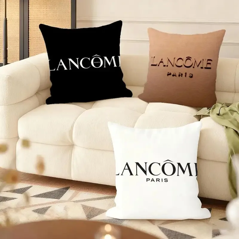 Funda de Almohada Decorativa de Lujo Estilo Lancome de VIKAMA, Apta para Sofás Cama, Elegante Funda de Cojín con Cremallera Oculta