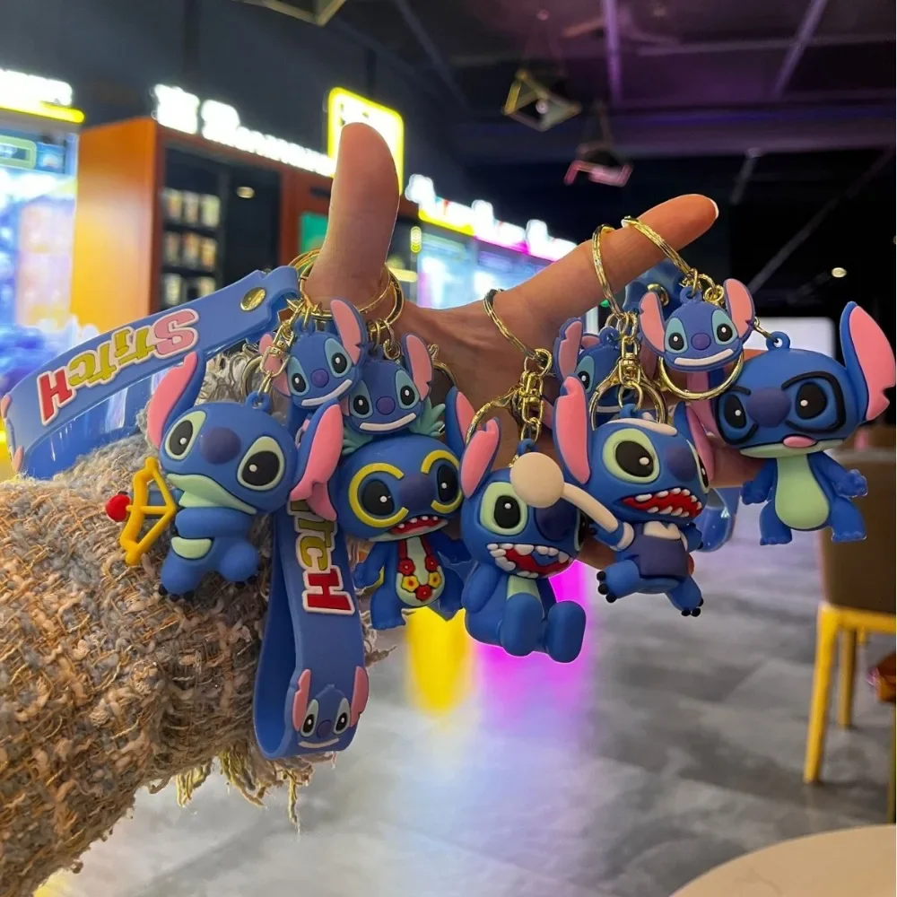 

Kawaii Anime Peripheral Disney Stitch Cartoon Cute Key Chain Pendant Backpack Accessory Decoration Couple Festivals Gift