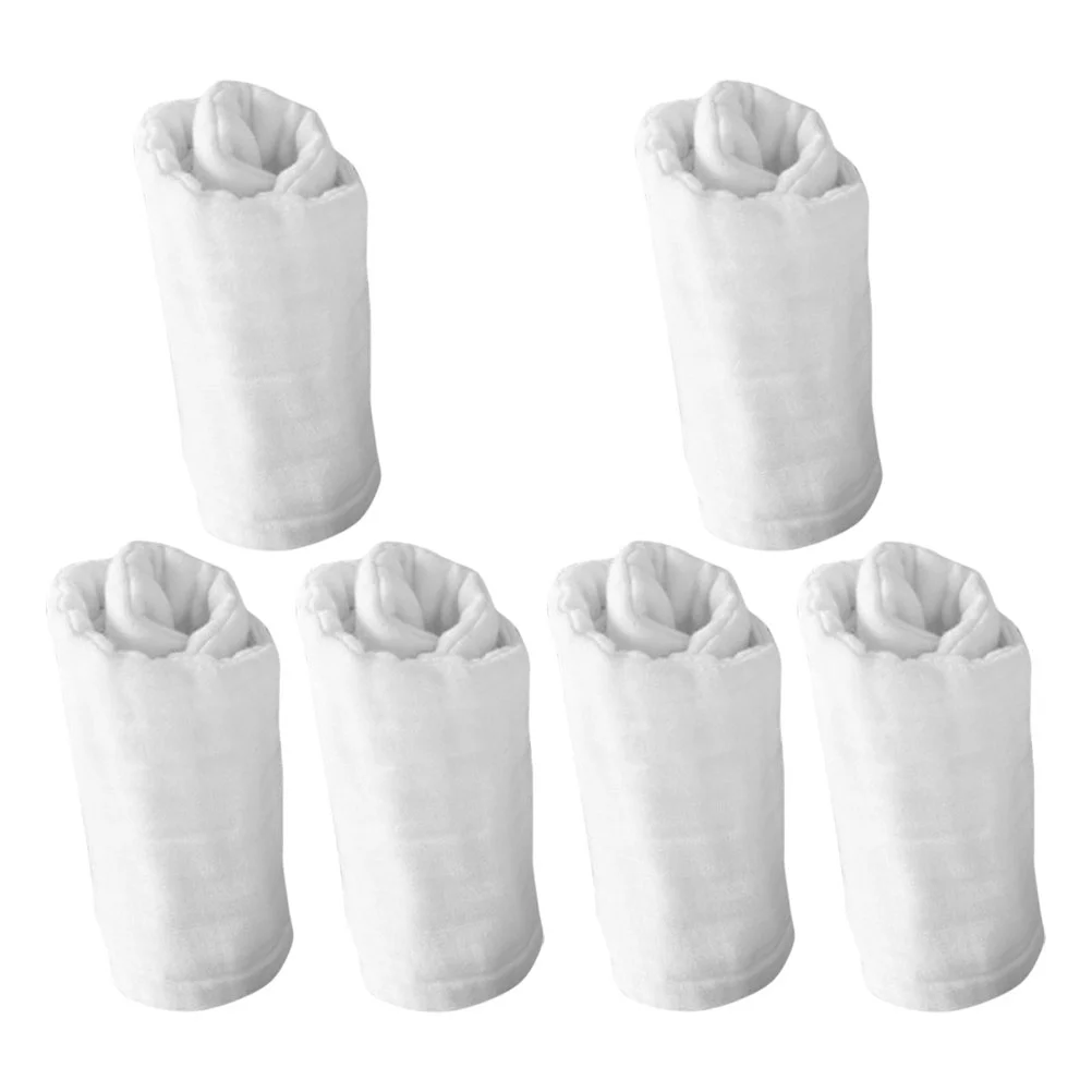 

6pcs Baby Burp Cloths White Muslin Cloth Diapers Washable Diapers Muslin Burp Cloths For Newborns Baby Boys And Girls Daily Use