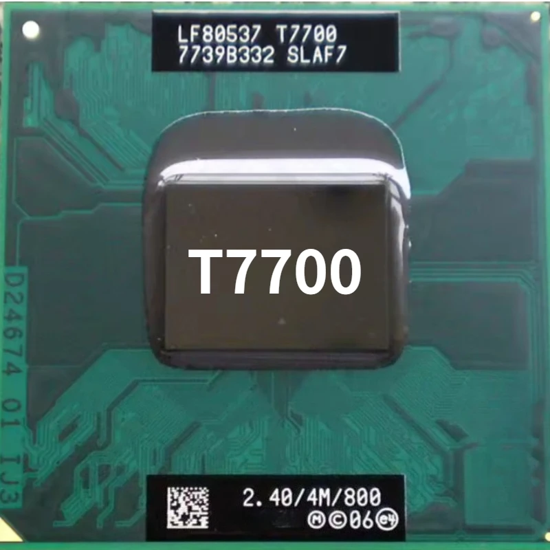 Procesador para Portátil Core 2 Duo T7700 SLAF7 de Doble Núcleo, PGA 478, 2.4GHz/4M/800