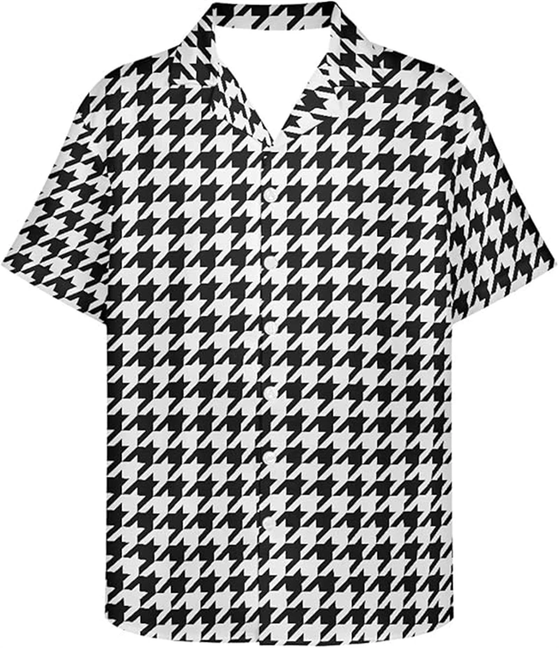 

Мужская рубашка с 3D-принтом по всей поверхности, геометрический узор, короткий рукав, повседневный винтажный уличный стиль, летняя пляжная рубашка с пуговицами и отложным воротником
