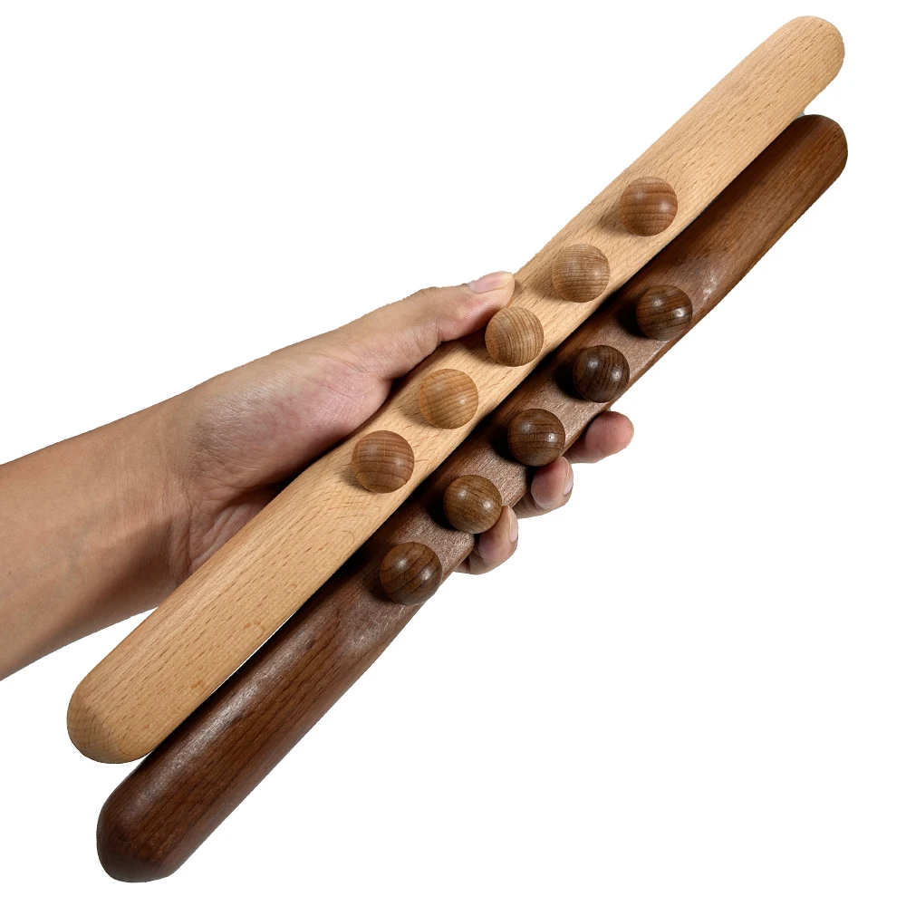 

1pc Wood Therapy Massage Tools, Lymphatic Drainage Massager, Handheld Massage Stick & Wood Therapy Tools for Neck and Back Pain