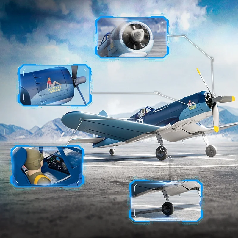 Oulanx F4U Brushless RC Airplane Fixed Wing Warbird Fighter Model EPP Foam Remote Control Plane For Adults Oulanx F4U Brushless RC Airplane Fixed Wing Warbird Fighter Model EPP Foam Remote Control Plane For Adults