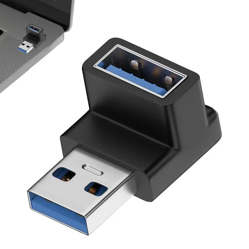 90 270 stopni kąt USB 3.1 Adapter złącza męski na żeński lewego prawego kąt nachylenia USB do USB3.1 Adapter rozszerzający konwerter