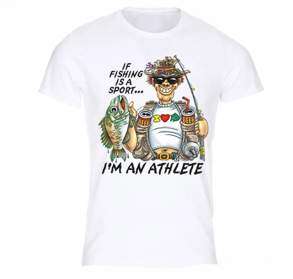 Mens Fishing Is A Sport I'm An Athlete Funny Fish Fisherman Gift Dad T-Shirt Unisex T-shirts For Men Women