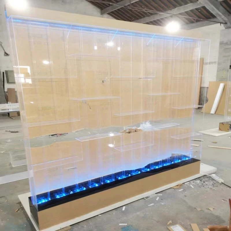 custom.Modern Design Indoor Artificial Waterfall Fountain Wall-Mounted New Dance Bubble Decorative Lighting Screens Room view 6