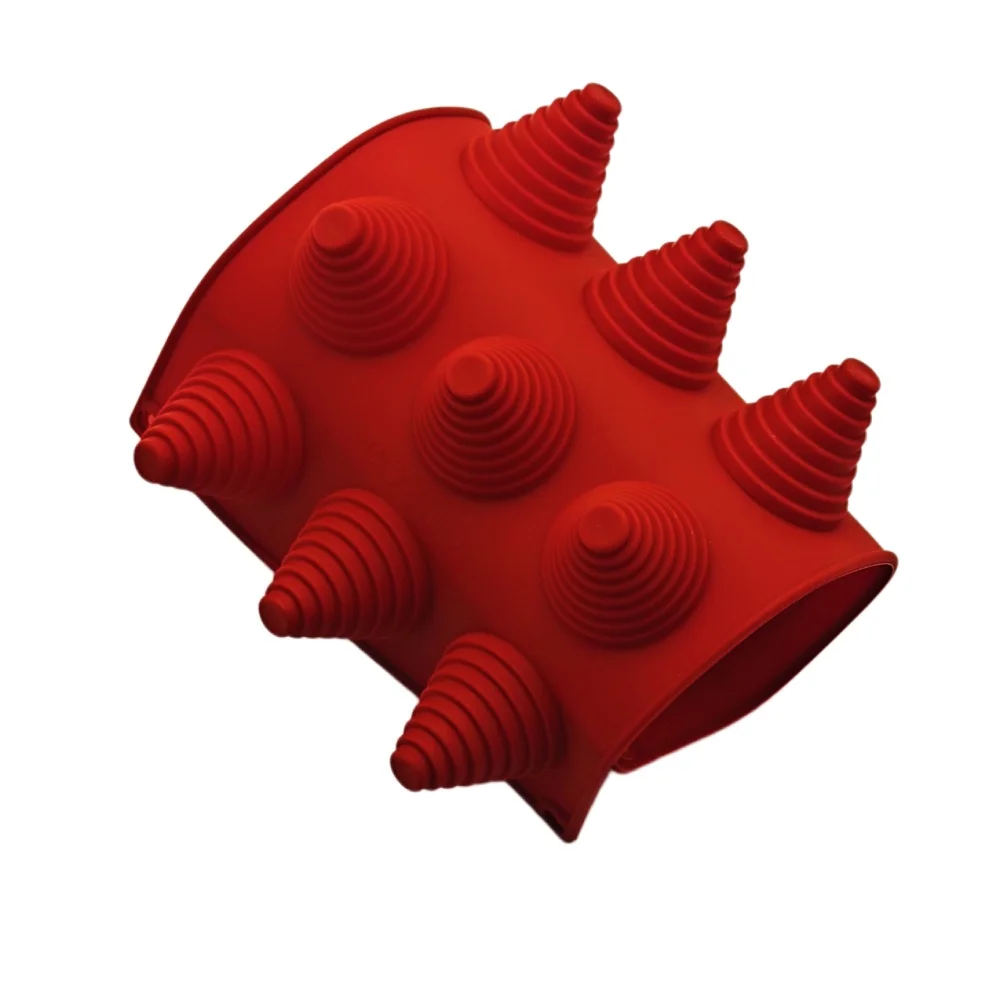 

Hot Selling 15 Hole Spiral Shape Silicone Cake Mold DIY Conical Thread French Dessert Chocolate Mold Bread Biscuit Baking Tools