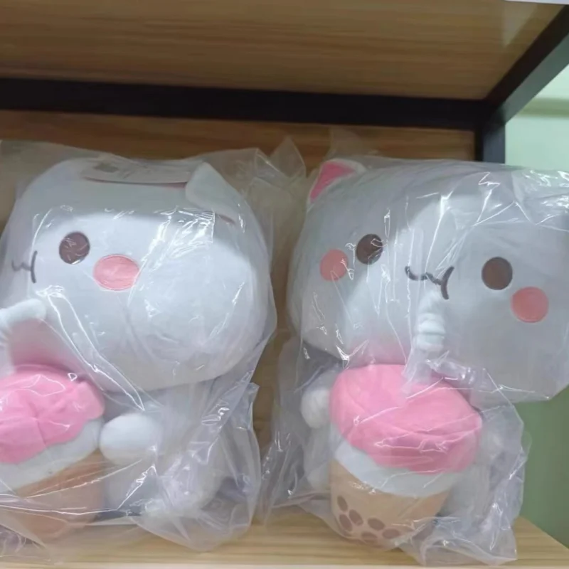 

30cm Mitao Cat Plush Toys Stuffed Plushie Peach Cat Milk Tea Kawaii Doll Birthday Gift Cute Animal Stuffed Pillow Home Decor
