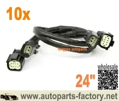 

Longyue 10pcs Front O2 Sensor Wire Harness Extension 24" Kit For 2011-14 Ford Mustang V6 3.7L- - S197