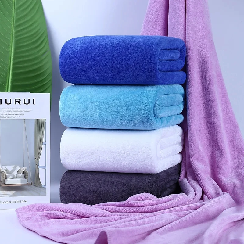 

1pc Quick Drying Towel Hotel Large-Sized Ultra-Fine Fiber Massage Beach Bathrobe Soft Beauty Salon Steam Bed Sheet Adult Bath