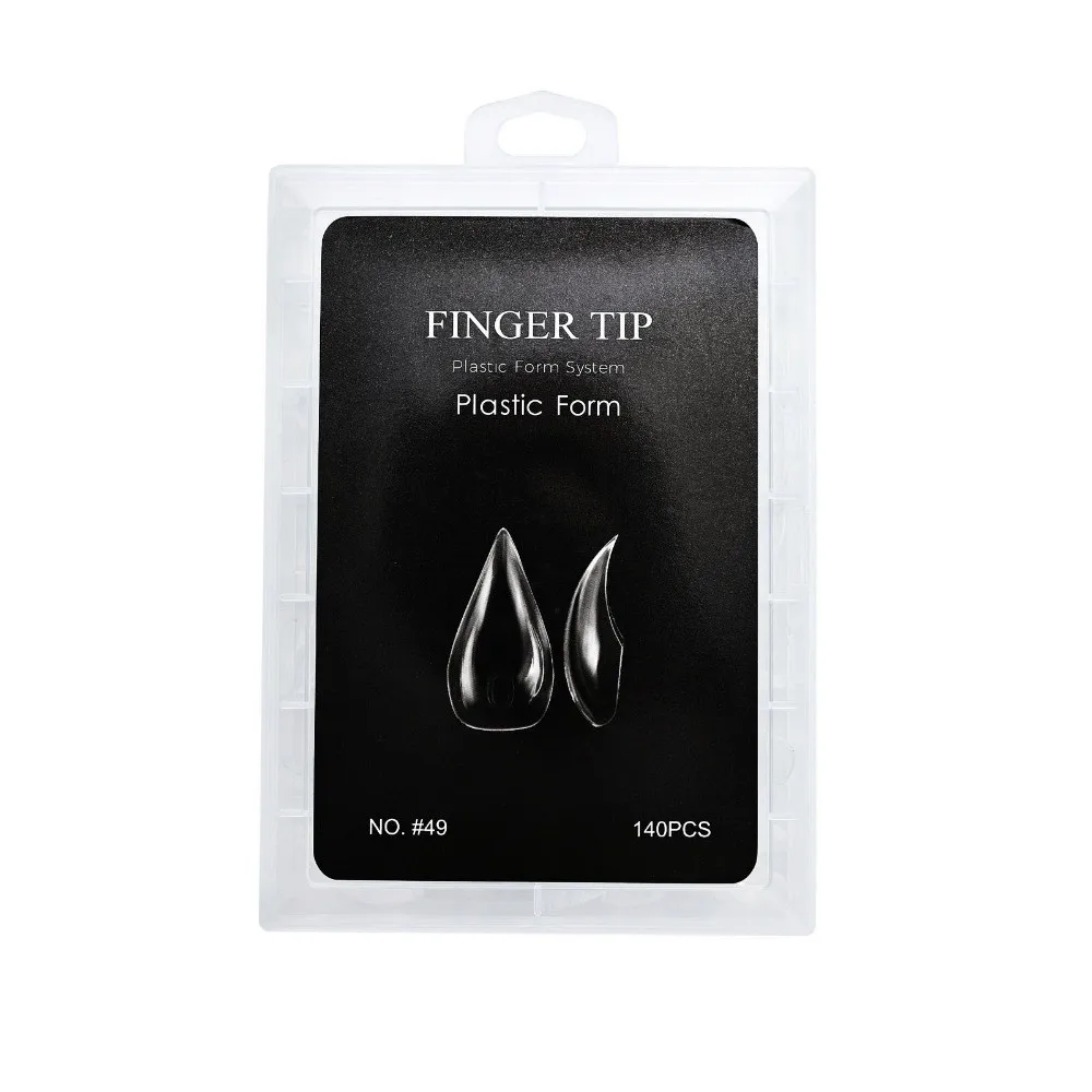 70/140/150Pcs 70/140/150Pcs Gel Dual Nail Forms Reusable Transparent Nail Molds Poly Extension 14 Size Top Nail Forms
