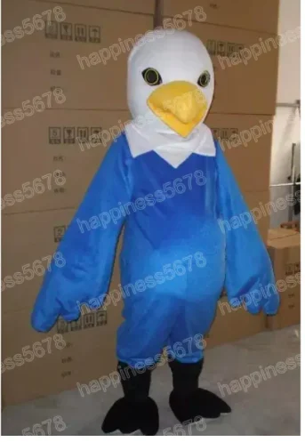 

Новый взрослый плюшевый костюм-маскот синего орла для Хэллоуина и Рождества, карнавальный костюм в виде мультяшного персонажа