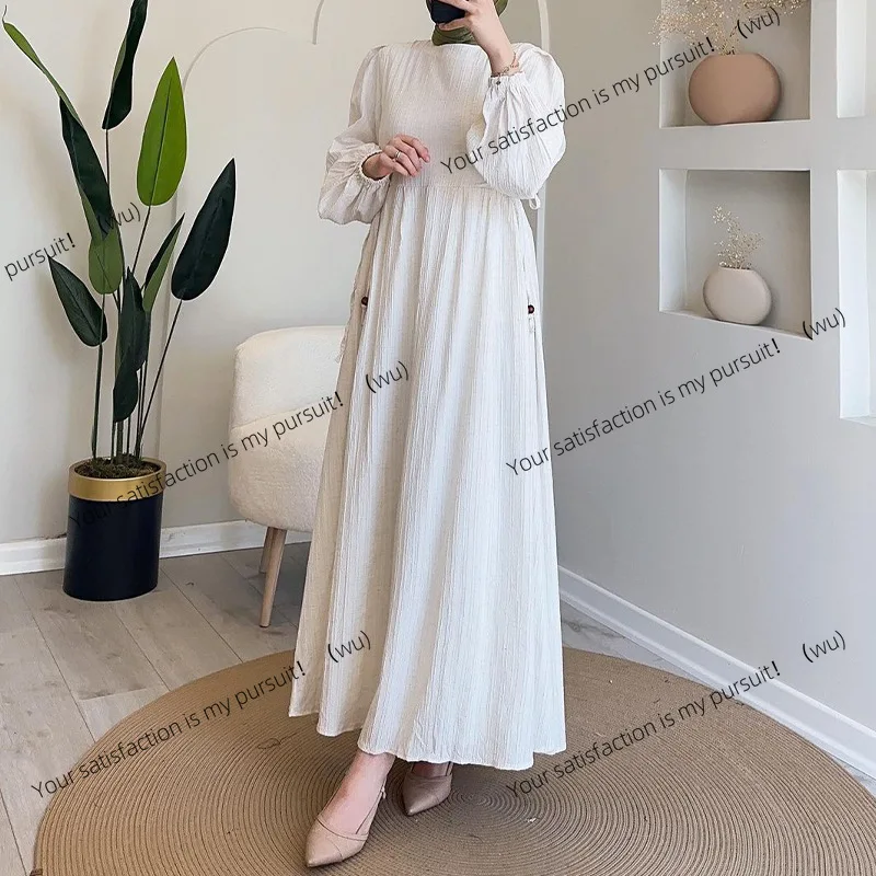 

ZOCI-Осеннее элегантное и удобное платье с круглым вырезом и рукавами-фонариками