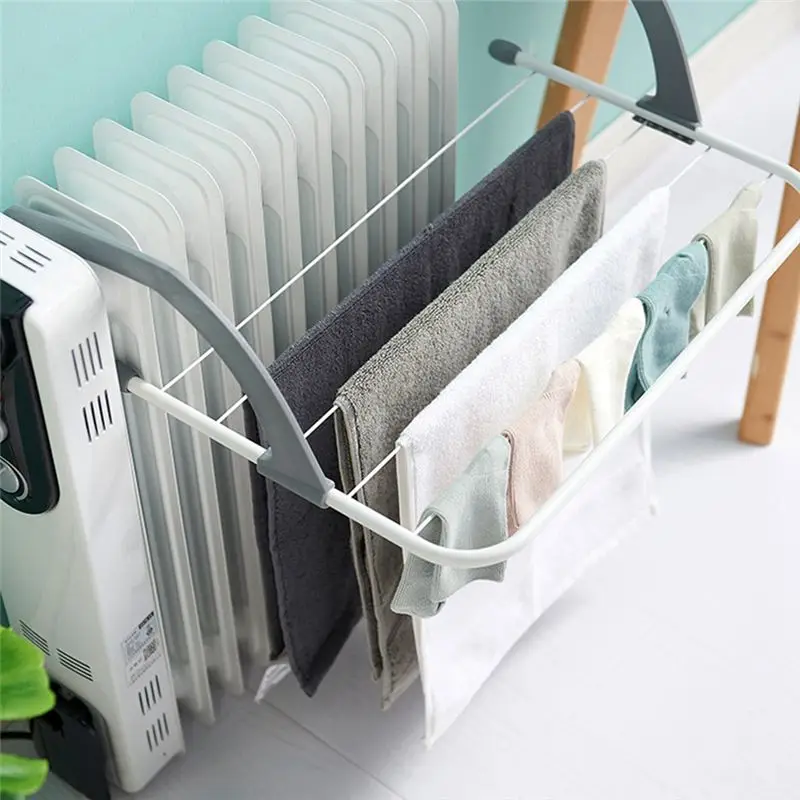KYCOR-Over Radiator Airer Radiator Towel Rail Hanger Clothes Washing Drying Indoor Rack Rail Dryer, 1PCS