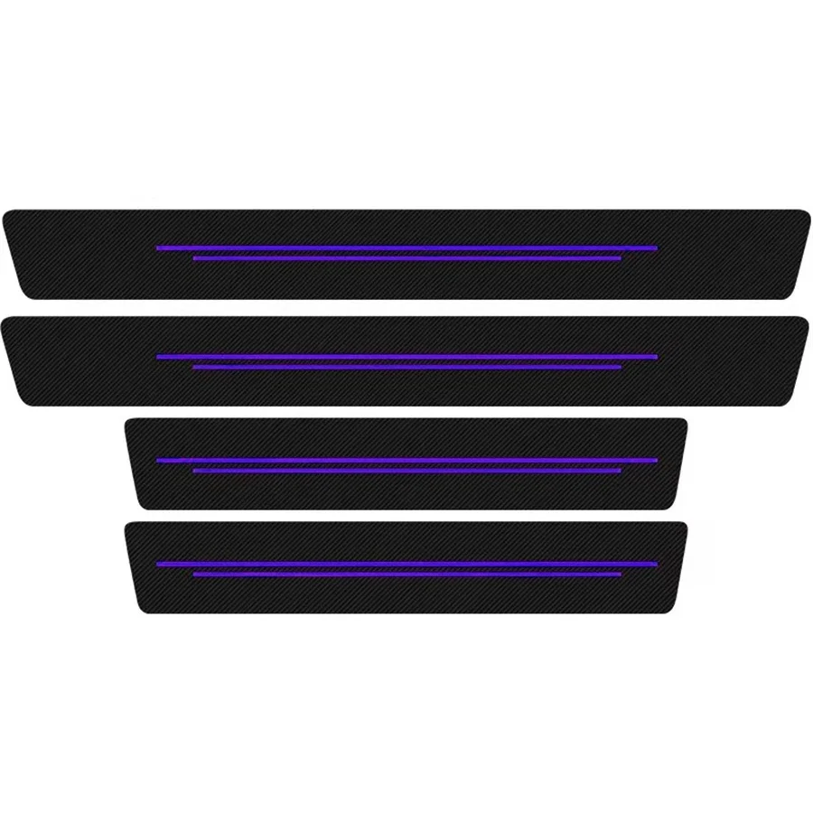 

4/5Pcs New Universal Car Door Sill Strip Leather Anti-scratch Car Door Sill Protection Strip Anti-tread Durable Protection Strip