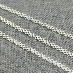 925 Sterling Silver Unfinished Flat Double Cable Chain for Bracelet Necklace 100cm/3.28ft