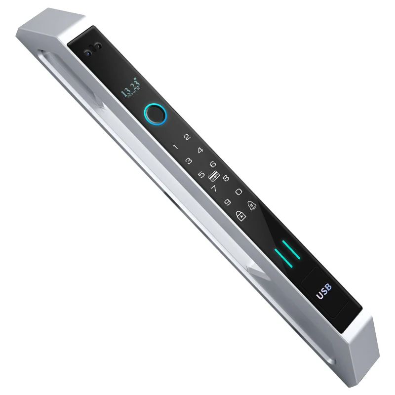 Face Recognition Fingerprint Lock 35MM Narrow Bezel Cell Phone Tuya Aluminum Door Code Lock Automatic Smart Door Locks